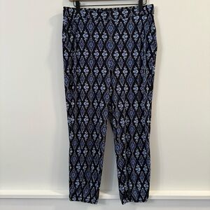 Women’s White House Black Market Blue patterned jogger Dress Pants size small